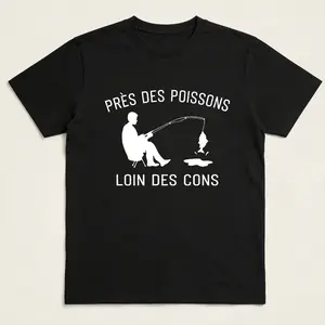 Fun French Men's Short Sleeve T-shirt Summer T-shirt Top