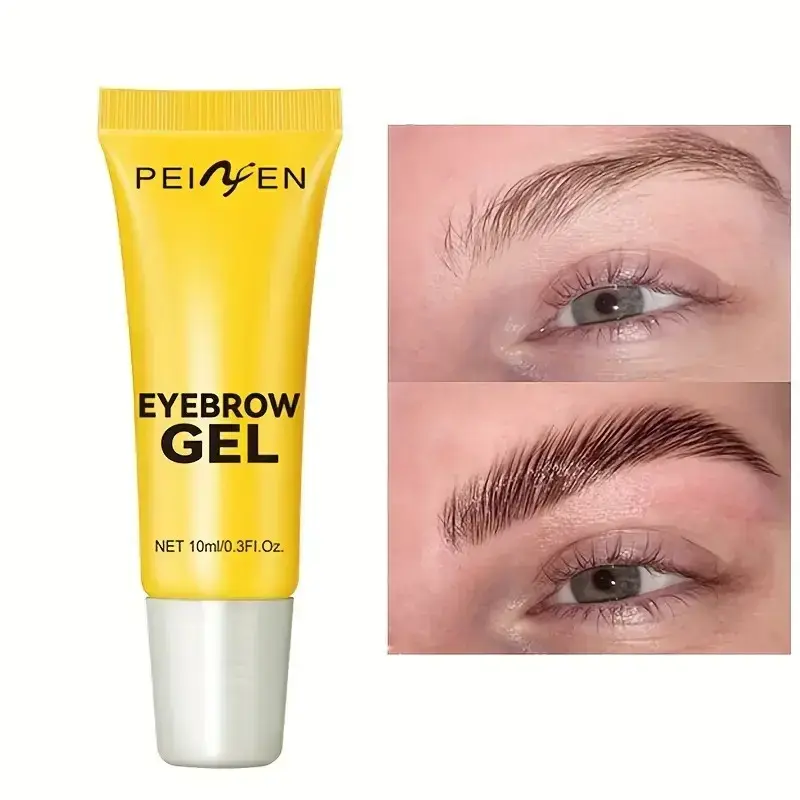 Strong Hold Eyebrow Gel with Brush, Transparent Brow Sculpting Gel, Suitable for All Skin Types, Powerful Styling Gel for Wild Brows, Precisely Sculpted Brows, Eyebrow Gel Makeup, Brow Gel Clear