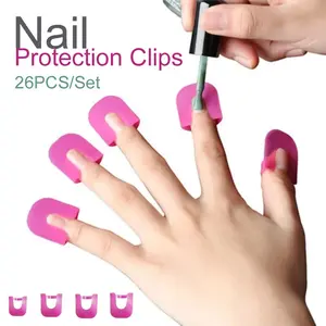 26pcs Set Nail Art Overflow Clips, Gel Polish Nail Extension Tool Kit, Professional Manicure Accessories, Essential Beauty Tools
