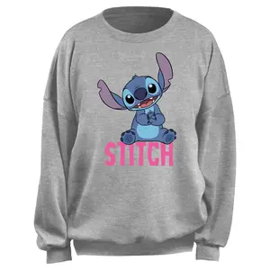 Junior's Lilo & Stitch Sitting Pretty Sweatshirt