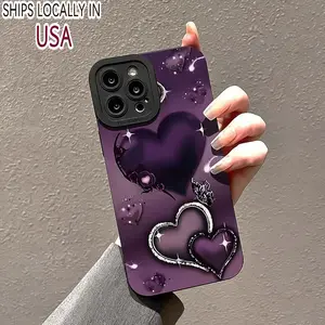 Heart Pattern Phone Case, Anti-drop Cellphone Protective Case, Total Protective Shockproof Mobile Phone Cover for iPhone
