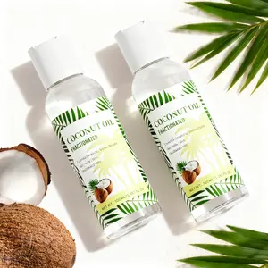 2 Pcs Pure Fractionated Coconut Oil, Lightweight Fast-Absorbing Dry Oil, Nourishing Oil for Moisturizes Hair Oil, Body Oil, Essential Oil, to Smooth Frizz & Soften Skin, Ideal for Daily Routine, Travel, DIY Blending, 200ml
