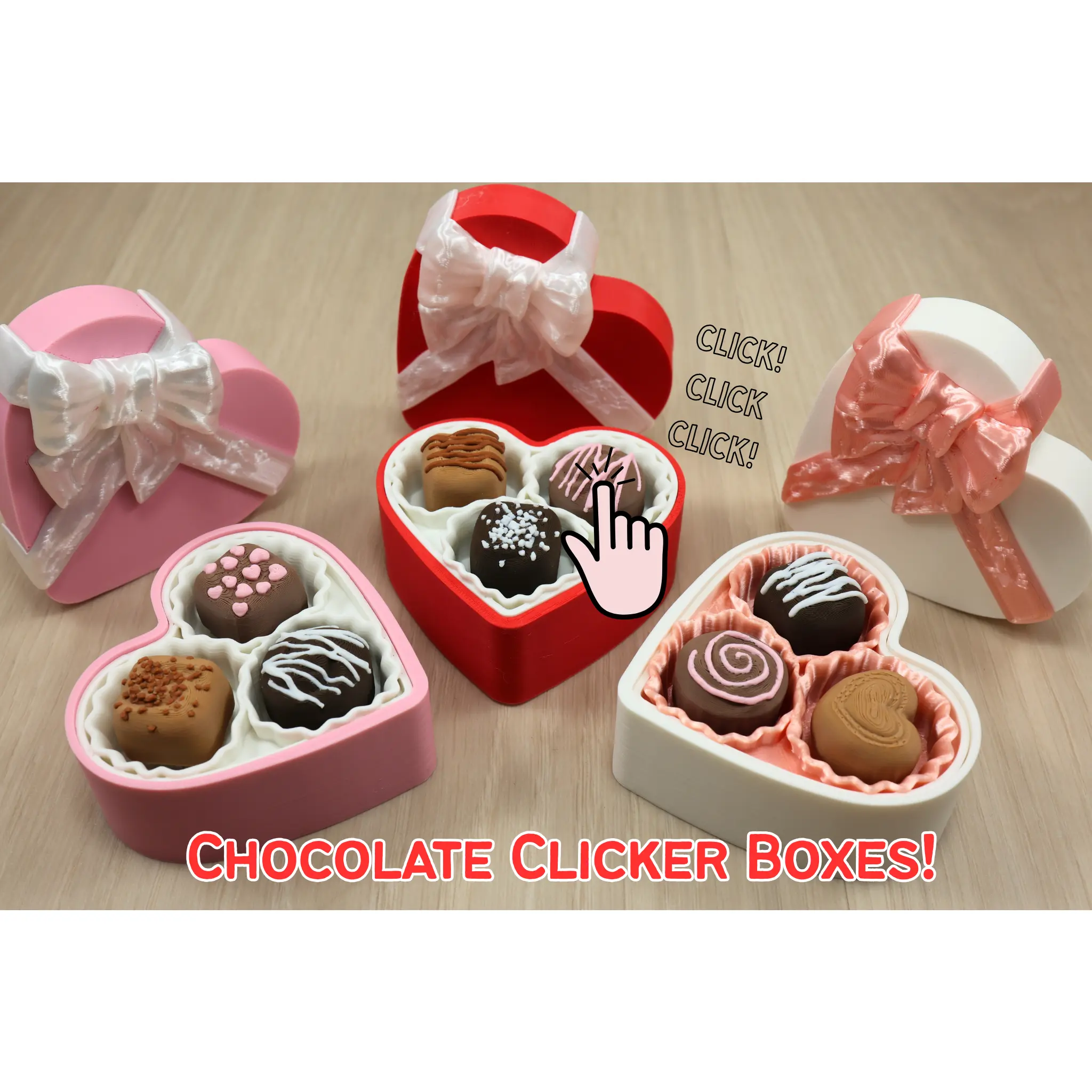 Sweetheart Chocolate fidget Clicker Box Sweetheart Chocolate fidget Clicker Box