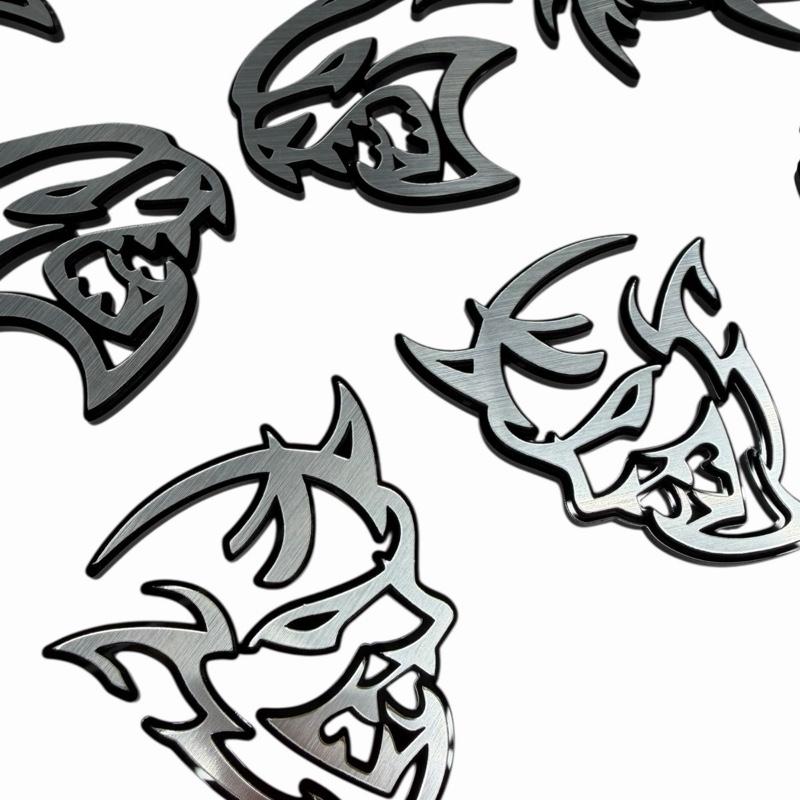 Acrylic Fender Emblems – Hellcat, TRX, Demon, Scat Pack, Trackhawk, Hawk (Pair, 3M Adhesive)