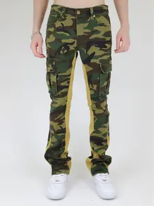AS407 Camo Stacked Denim Jeans for Men 2024 Streetwear Pants by Armor Jeans: Slim Fit, Stretchable Cotton Fabric Camouflage Trouser Outdoor Menswear Human Operator