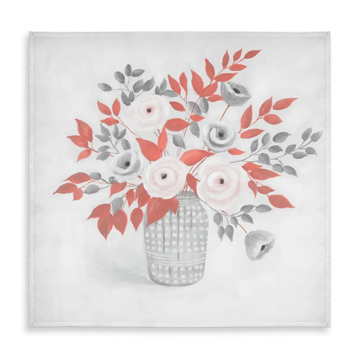360 Stand 58x58 in. Versatile Square Water-Resistant Coral Flower Print Tablecloth - 2.5 lbs., Botanical Nature-Theme Elegance Dual-Use Indoor-Outdoor Kitchen Linen Home Decor, C1TC5858M40QRW Textile, Botanical Motif, 58 X 58 In.