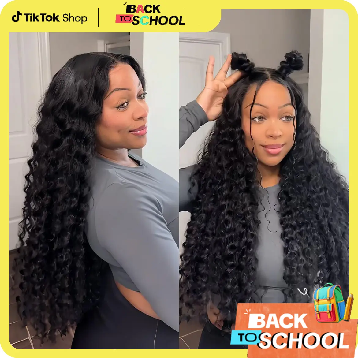 Mamushow 7x6 Glueless Water Wave Wigs 200% Density Human Hair With Drawstring Curly Wave Wigs Closure Wigs Pre Plucked Pre Cut Pre Bleached Wear and Go Wigs Outdoorfun Party Vacation Wigs #TikTokShopBackToSchool#SohoChic