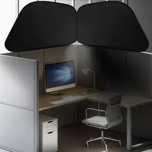 Foldable Office Cubicle and Desk Shade, Portable 29.5 Inch Cubicle Shade Canopy for Light Sensitive Workers, Fully Block Light, Maintain Good Airflow, Privacy Accessories for Working Partitions and Corner
