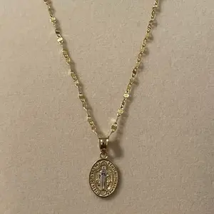 14k gold 18" chain with San Benito Pendant