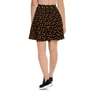 Pumpkin Dot Skater Skirt