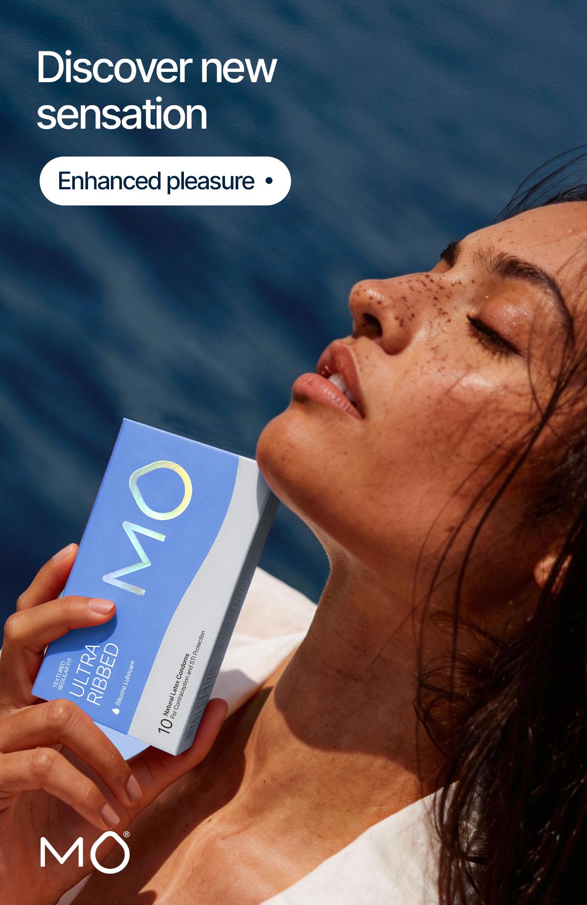 MO Ultra Ribbed Condoms for Her Pleasure, pH-Balanced for Sensitive Skin, 100% Natural Latex, 10 Count MO Ultra Ribbed Condoms for Her Pleasure, pH-Balanced for Sensitive Skin, 100% Natural Latex, 10 Count