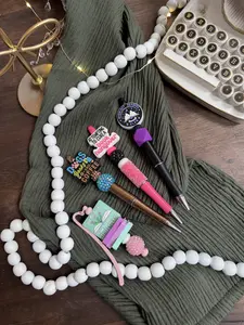 Beaded Refillable Pen & Beaded Bookmark