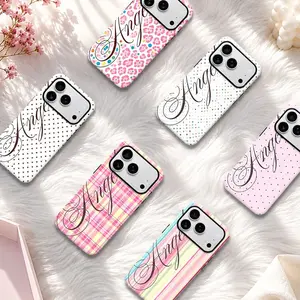 Personalized Angel Name Phone Case for iPhone 17, 16, 15, 14, 13, 12, 11 & Samsung Galaxy | Cute Pink Aesthetic Protective Phone Cover | Custom Gift