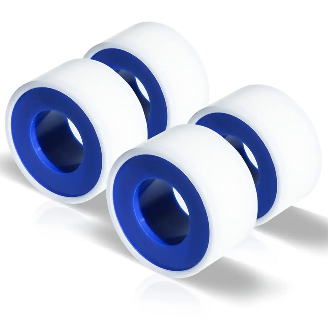 4 Rolls White Synthetic Teflon PTFE Tape, 3/4" x 520" High Sealing Water-Resistant Leakproof Thread Seal for Plumbers, Threaded Pipes, Leak, 3/4 Inch X 520 Inches