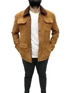 Joel Miller TLOU Trucker Cowboy Real Suede Leather Jacket Classic Menswear