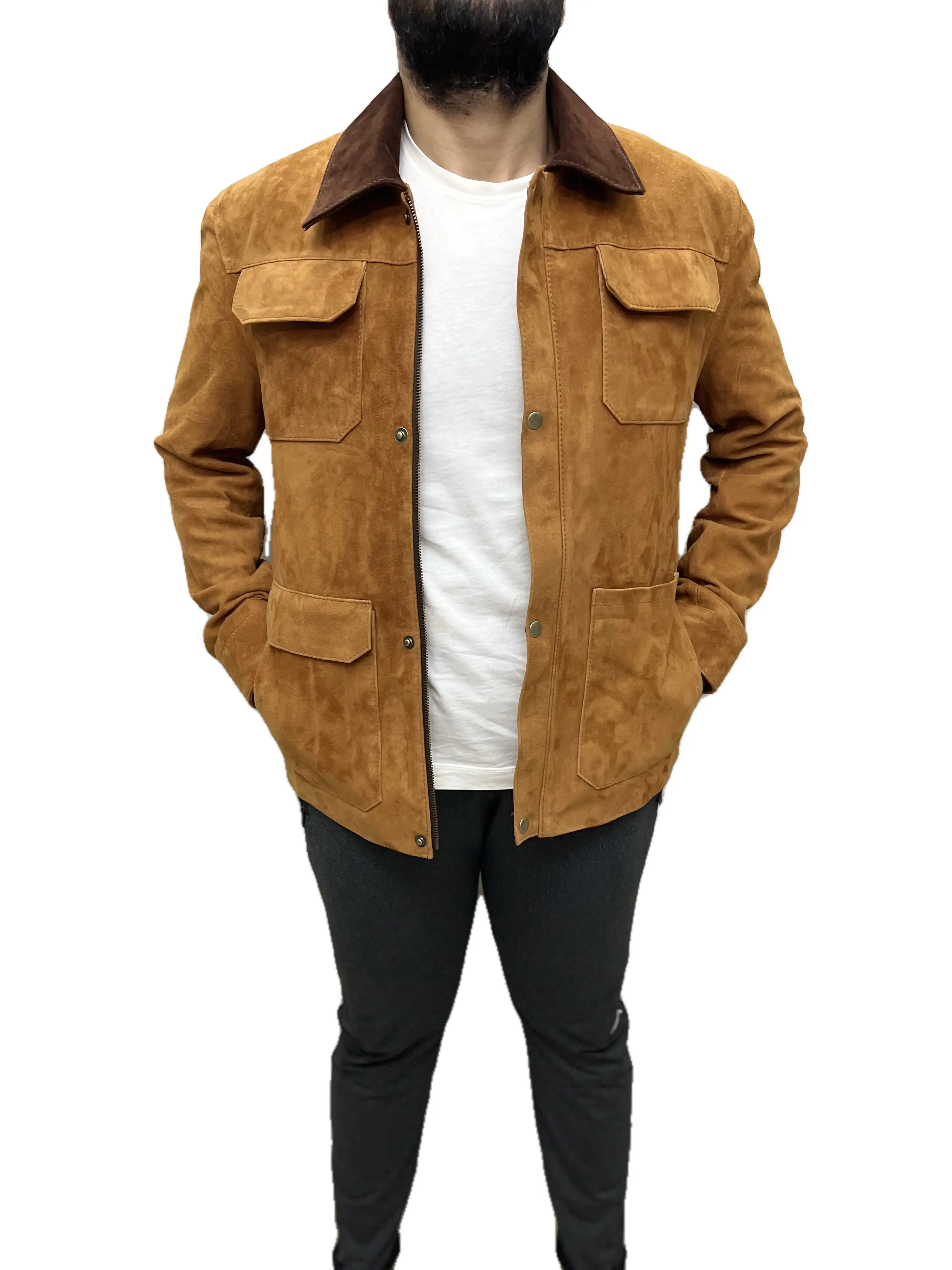 Joel Miller TLOU Trucker Cowboy Real Suede Leather Jacket Classic Menswear