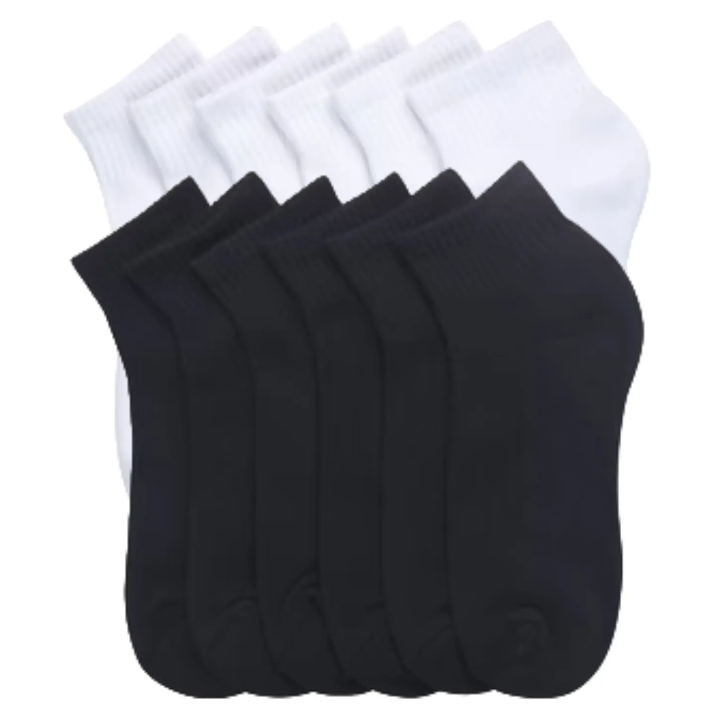 12 Pairs Unisex Cushion Ankle Socks Cotton Blend Athletic Sports Workout Running Socks Comfort Cozy Sweat-absorbing Anti-Slip Comfy Value Pack