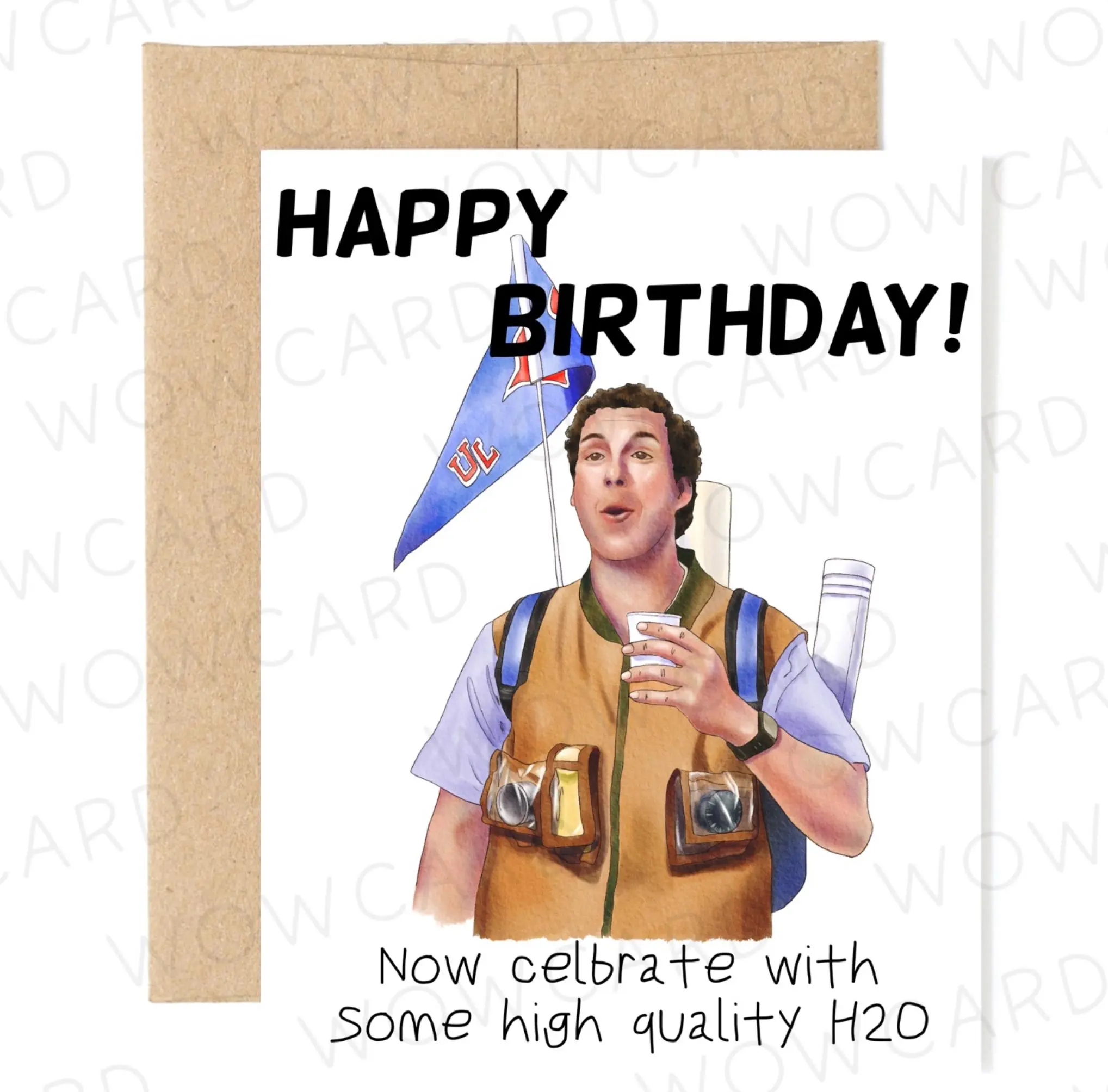 Bobby Boucher Waterboy Birthday Card, Funny Pop Culture Birthday, High ...