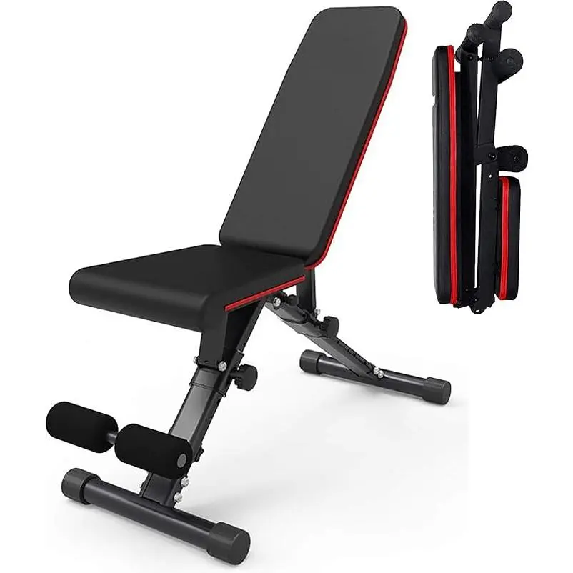 Weight Bench Press, Adjustable Workout Benches for Home Gym Dumbbell Exercise, 800 LB Stable Incline Decline Bench for Full Body Workout, 2 Sec Fast Folding Strength Training Sit up Bench Weight Bench Adjustable Workout Bench for Home Gym, Foldable Bench