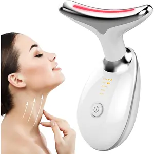 Neck Face Massager, Face Sculpting Tool, 4 Modes and Vibration for Facial Massager for Double - Chin Wrinkle, 3 in 1 Facial Device for Daily Skin Care Home Use