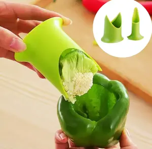 2PCS/Set Pepper Corer and Seed Remover, Efficient Tool for Jalapenos, Peppers, Cucumbers, Tomatoes, and Other Fruits and Vegetables			