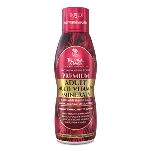 Tropical Oasis Adult Multi Vitamin and Mineral Liquid Supplement 16 fl oz 32 Servings TikTok Recommended for Adults 98% Absorption Rate