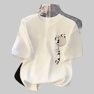 2026 Fashion New Arrival Women's Round Neck Panda Print Fashion Short Sleeve Summer Casual T-Shirt covenant world tshirts black fits