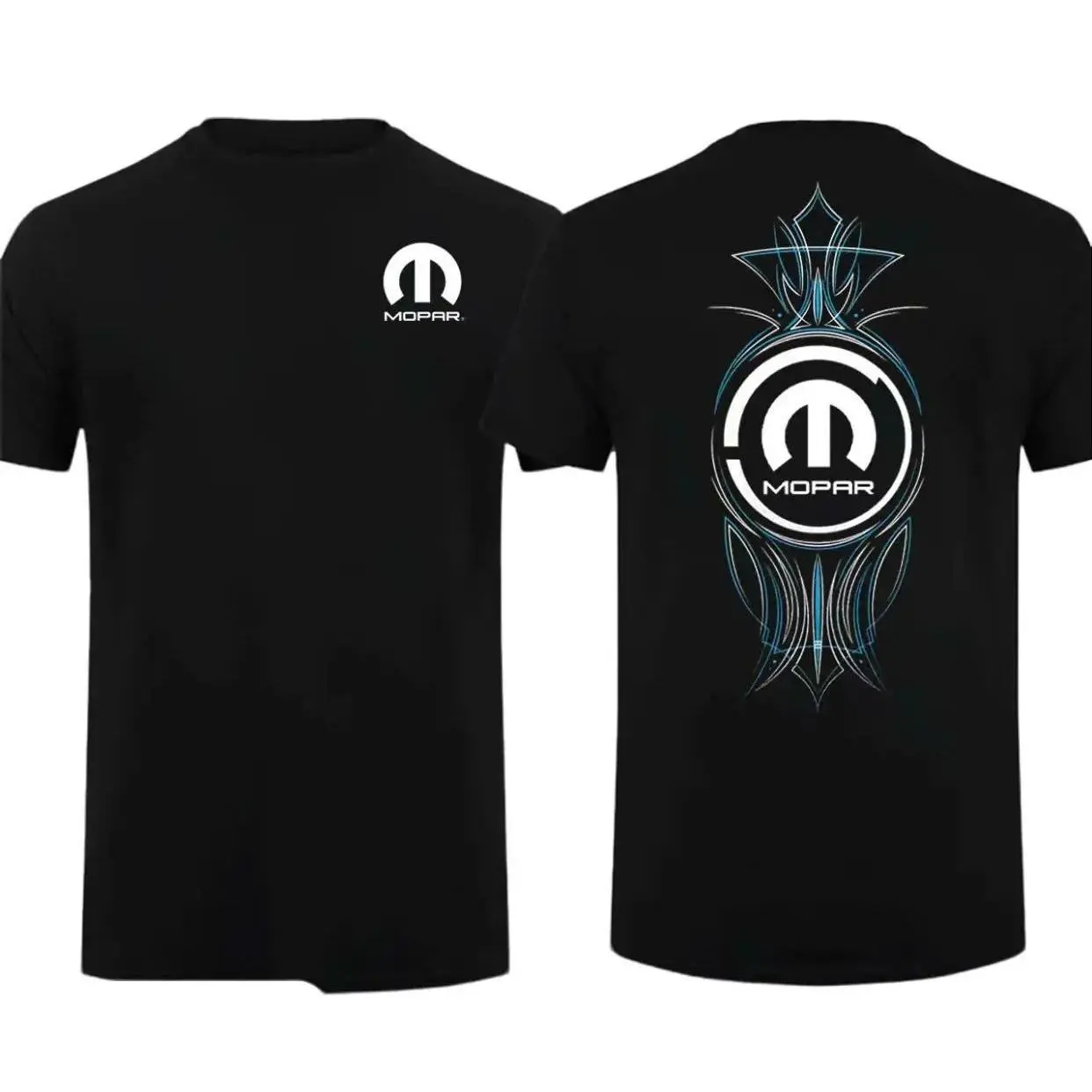 Mopar Enthusiasts Graphic 2 Sided Shirt, Minimal Black Streetwear T-Shirt, Line Art Car Cotton Tee
