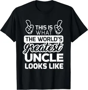 100% cotton Unisex World's Greatest Uncle Best Uncle Ever T-Shirt T-Shirt