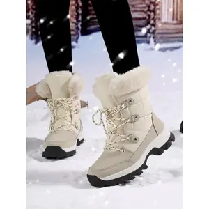 Men Women Comfortable Warm Snow Boots, Insulated Waterproof Winter Protection, Fashion Design, Casual Outdoor Wear, Ideal for Cold Weather