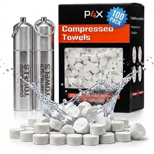Compressed Towel Tablets - 100% Bamboo Camping Toilet Paper Tablets, Great for Hiking, Travel and Backpacking - Disposable Washcloths, Body Wipes, Paper Towel Coin Tissue - 100/250/500 Pack