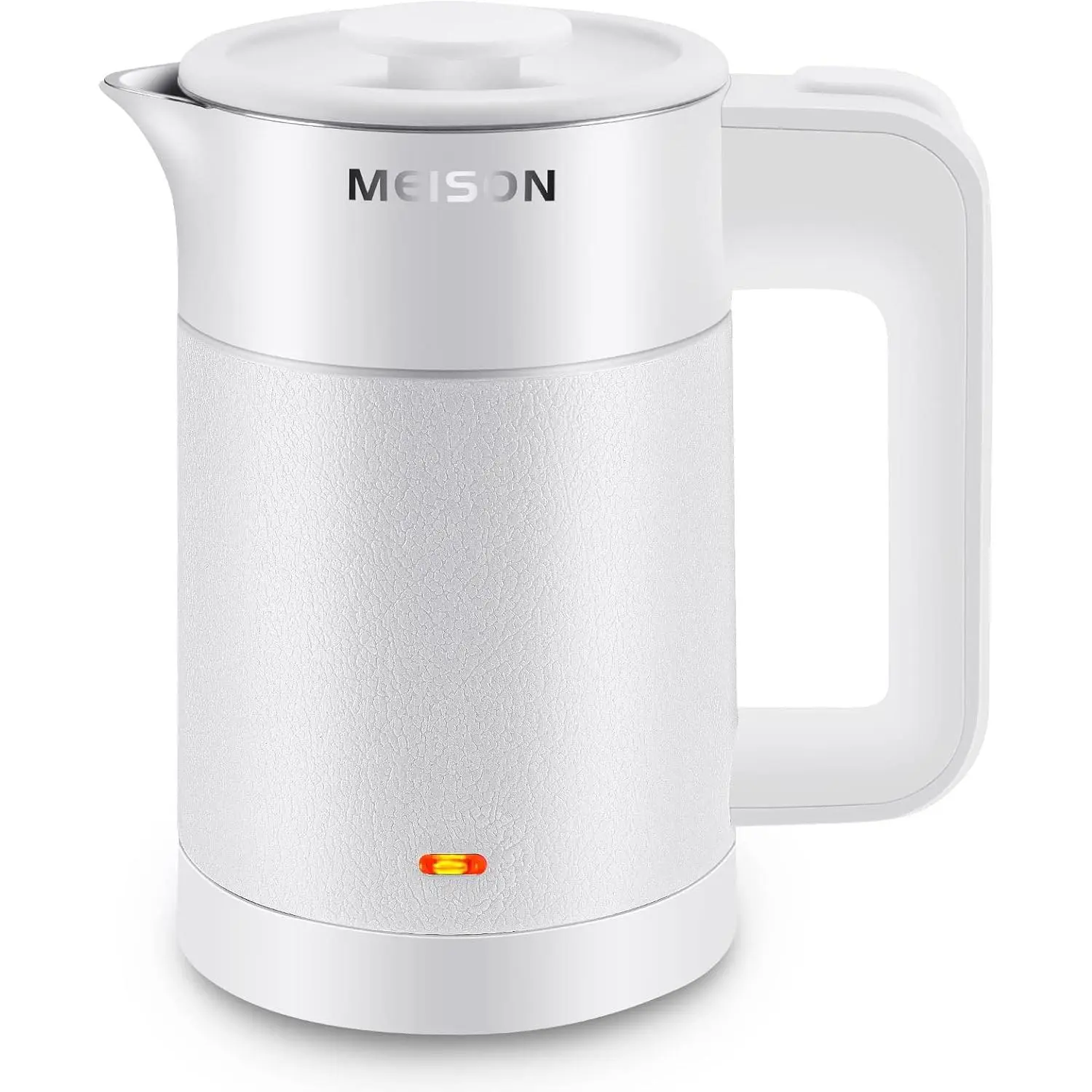 0.6L Cordless Fast-Heating Stainless Steel Travel Mini Electric Kettle - Double-Wall Cool-Touch Portable Teapot with Auto Shut-Off, Boil-Dry Protection