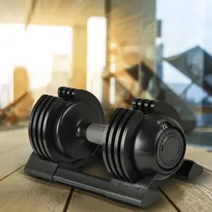 Adjustable Dumbbell for Home Strength Training | 52LB Steel Build | The Peak Pivot