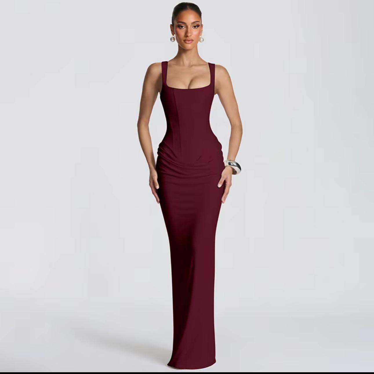 Elegant Corset Evening Dress Women Sleeveless Maxi Gown Formal Wear Formal Events Special Occas