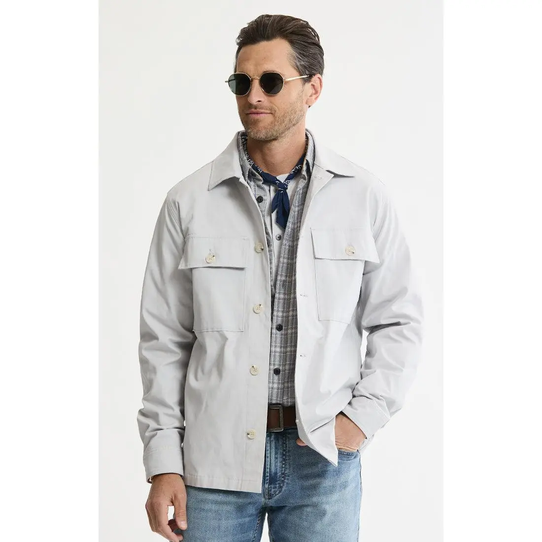 Stretch Utility Overshirt Jacket