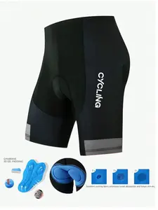 1-pack men’s breathable moisture-wicking quick-dry cycling shorts with 3D gel padding — suitable for road, mountain biking, outdoor sports