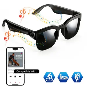 Smart Bluetooth Glasses, Wireless Audio Sunglasses with Mic & Speakers, UV Protection，Multifunctional Smart Glasses for Men and Women, Running, Hiking, Travel, Outdoor Use，Unisex Gift
