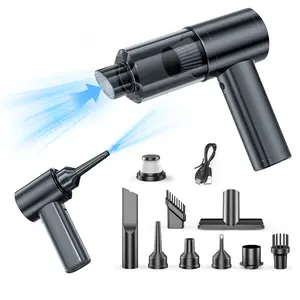 Car-mounted powerful vacuum cleaner, 80W brushless motor, equipped with 12,500Pa strong suction, car vacuum cleaner, mini compact body, handheld car vacuum cleaner, suitable for home and car cleaning, exquisite packaging