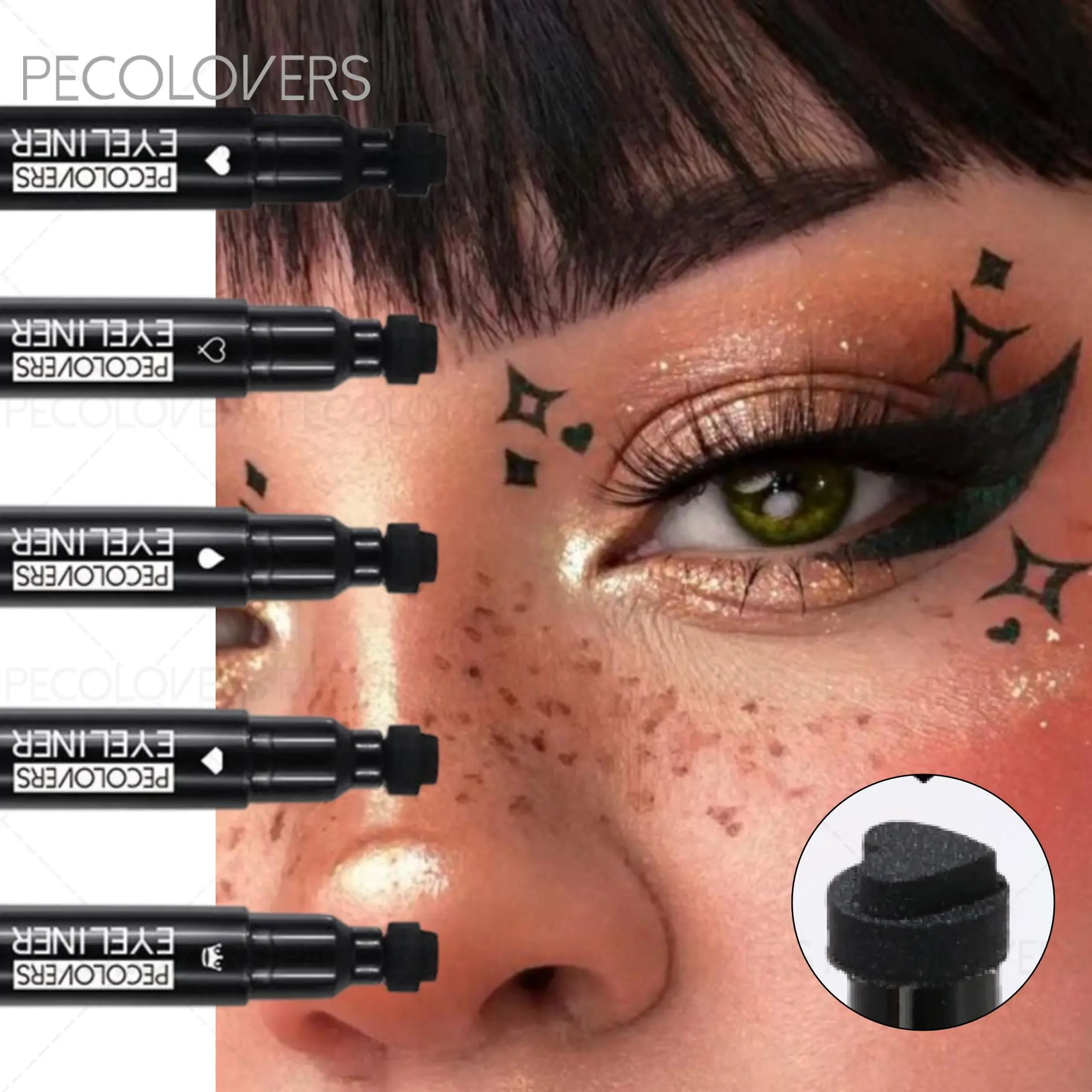 Double Eyeliner Long-lasting Non-fading Liquid Eyeliner Pen, Matte Color Eyeliner, Eye Makeup For Parties, Maligras, Halloween, Eye Makeup Products, Eyeliner Pen Cosmetic, Eye Makeup Supplies