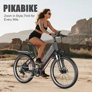 Pikabike F26 Pro 1500w Off-Road Electric Bike 30-70 Mile Range,48V 10Ah Removable Battery, 26" All-Terrain Tires, Front Fork Shock Absorption, Smart Color Screen, Dual Disc Brakes Adult Mountain Bike