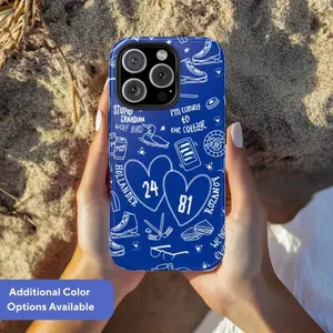 Ice Hockey Sport Theme Phone Case, Hockey Player Silhouette Design, Shockproof Cover for iPhone 11-17 Series, Gift for Hockey Fans