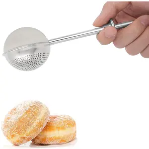 Flour Duster for Baking, One-Handed Operation, 304 Stainless Steel Powdered Sugar Shaker Duster, Pick Up and Dust Flour Sifter, Gift Package