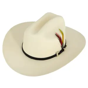Sombrero Tombstone Chaparral 1000X Master Telar with Feather Accent and Black Band