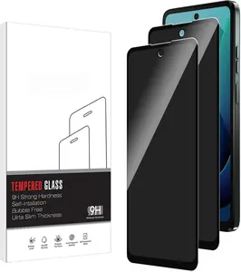 2 Pcs Privacy Screen Protector for Motorola Moto G 5G 2024 /G Play 2024 Anti-Spy Anti Peeping Tempered Glass Installation Protection