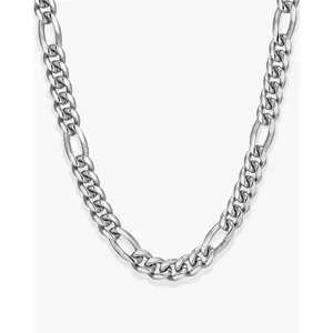 JAXXON Figaro Chain 8mm - Box Clasp - Silver