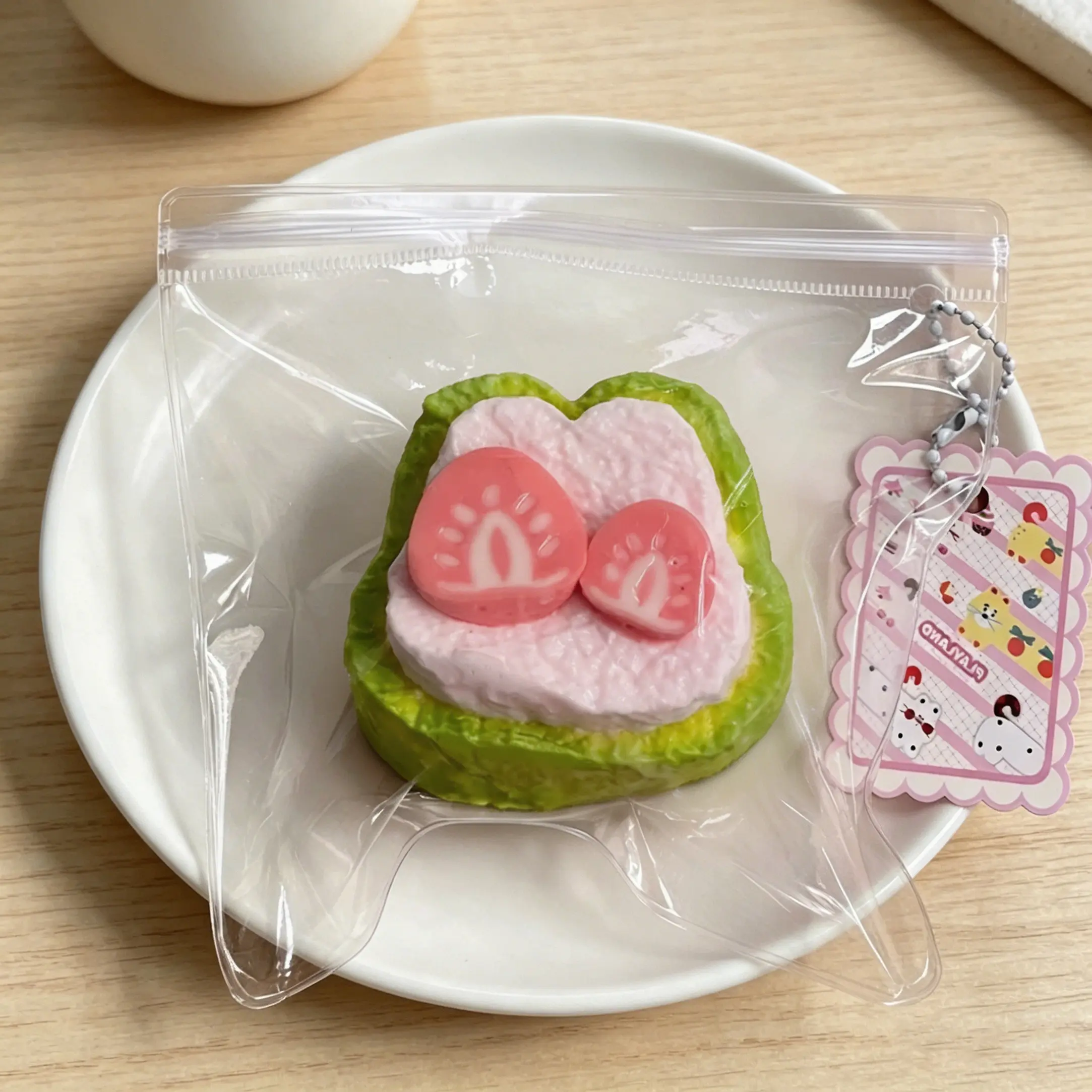Kawaii Silicone Strawberry Bunny Head Squishy Toy - Slow Rise Stress Relief Fidget, ASMR, All Ages Birthday Gift, Calming Sensory Stimulation, Home Office Desk Decor, Stress Relief Toy