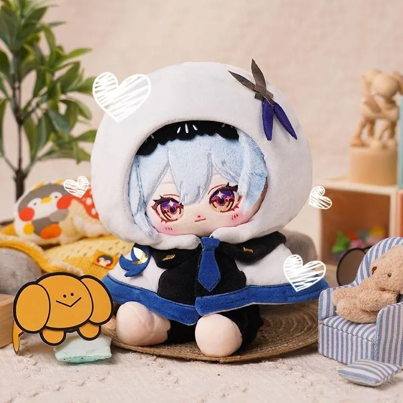 20cm Game Genshin Impact Eula Attribute Plush Doll Dress Up Cotton Dolls Body Plushie Toys Cosplay Valentine Gift