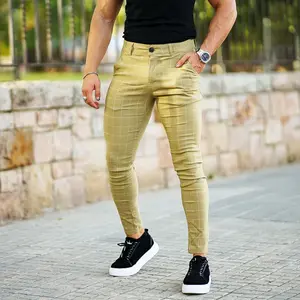 GINGTTO Mens Chinos Skinny Slim Fit High Waist Stretchy Plaid Dress Pants Comfortable Trouser GINGTTO Mens Chinos Skinny Slim Fit High Waist Stretchy Plaid Dress Pants Comfortable Trouser