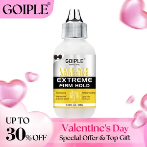 【Valentinesdaygift】Waterproof Wig Glue for Lace Wigs 38ML - Goiple Lace Adhesive Strong Hold Invisible Hair Bonding Glue for Lace Front Wigs 1.28 fl oz Poly