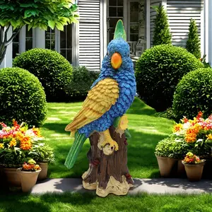 Parrot Statues, Elegant Feather Designs, Flower Stump Decorations, Add A Touch Of Elegance to Your Space - Perfect for Terraces, Lawns, Gardens, Indoor And Outdoor Decorations